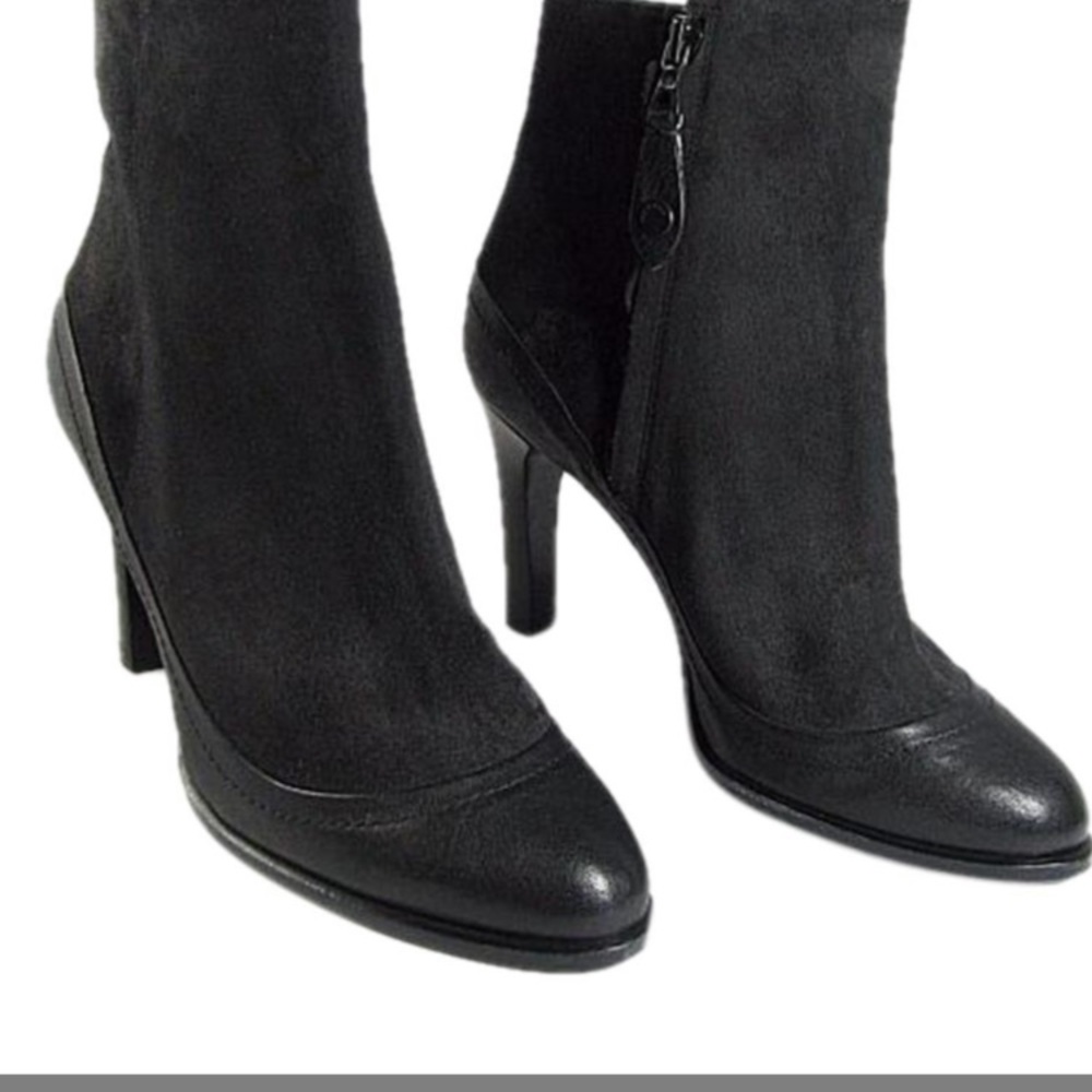 Rag & Bone Leather Trimmed Suede Booties
